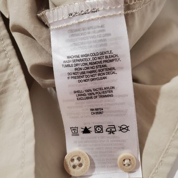 Columbia Omni Shade Tactel Nylon Button Up Fishing Shirt Mens Size XL Hiking Tan - Picture 8 of 10